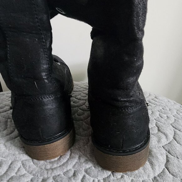 True Craft Boots-Lace Up Fold Down to Red Plaid Booties-Women's 6M - Picture 7 of 10